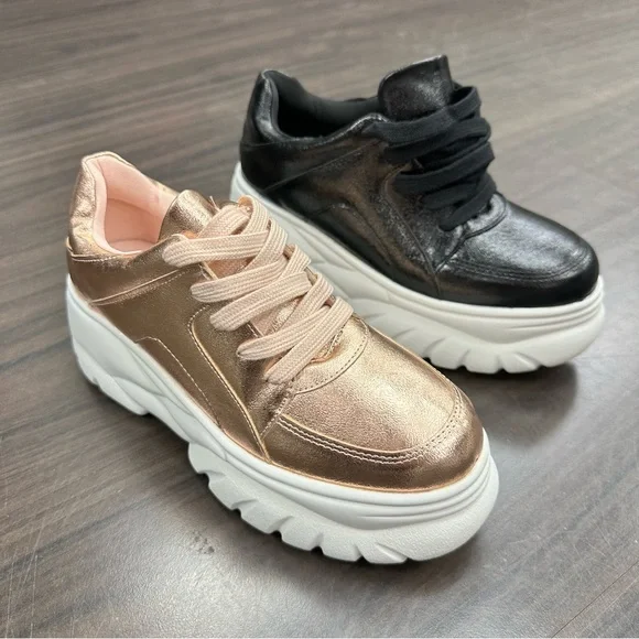 Rose gold metallic chunky sneaker - Picture 6 of 6